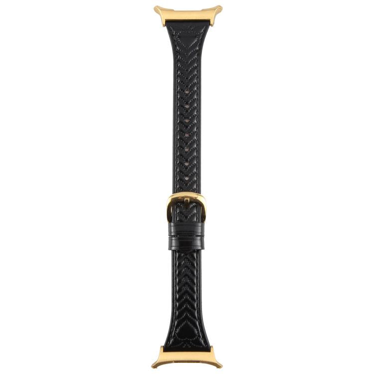 For Samsung Galaxy Watch Ultra 47mm / Ultra 2025 Metal Connector Heart-Shaped Embossed Leather Watch Band(Black) by bashfashion