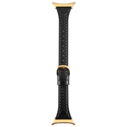 For Samsung Galaxy Watch Ultra 47mm / Ultra 2025 Metal Connector Heart-Shaped Embossed Leather Watch Band(Black) by bashfashion
