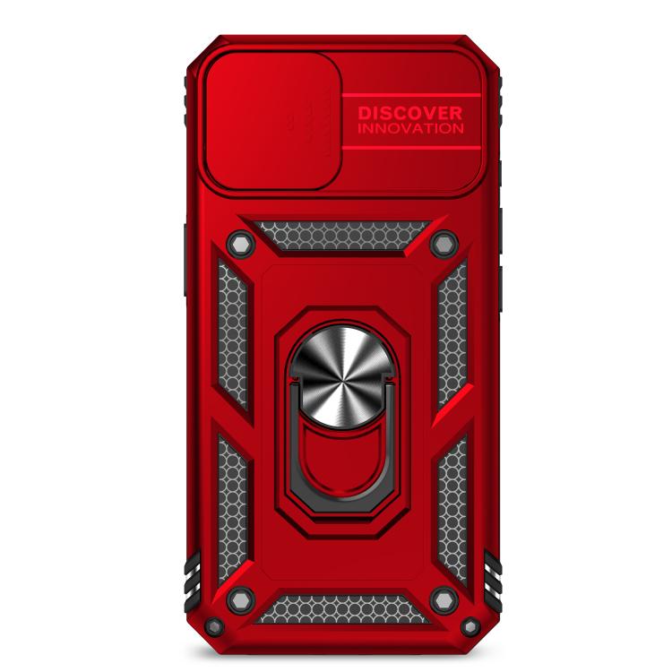 For iPhone 16e Sliding Camshield Holder Phone Case(Red) by bashfashion