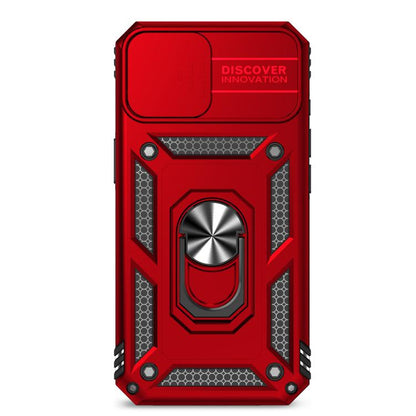 For iPhone 16e Sliding Camshield Holder Phone Case(Red) by bashfashion