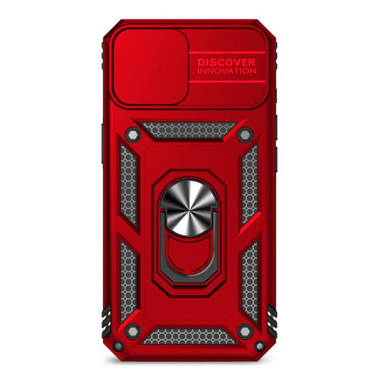 For iPhone 16e Sliding Camshield Holder Phone Case(Red) by bashfashion