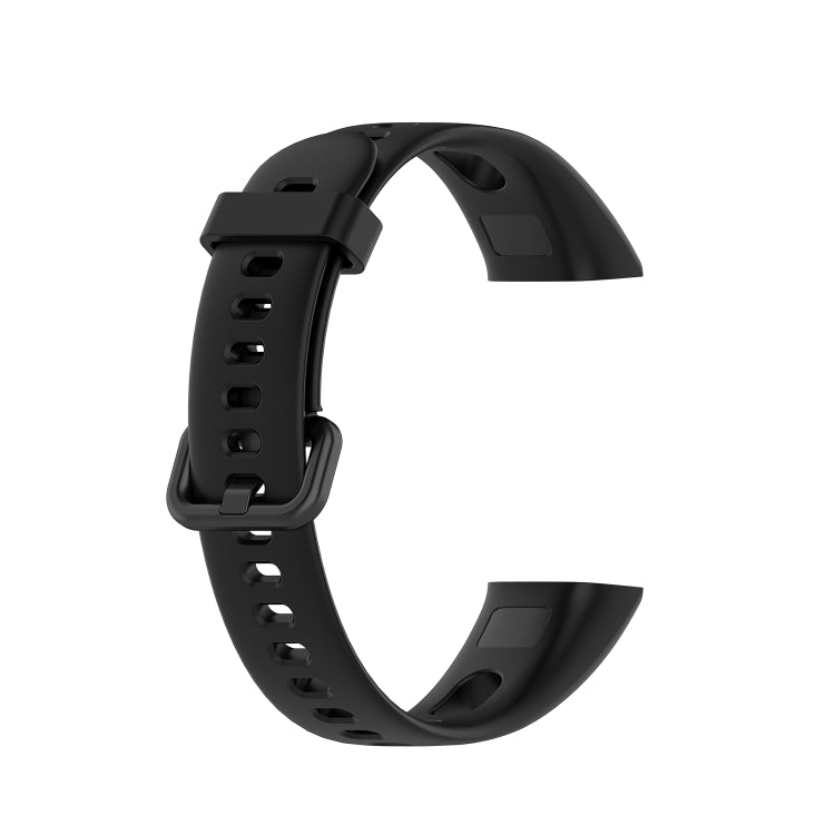 For Huawei Honor Band 5i / Band 4 Metal Buckle Silicone Watch Band, Size: Free Size(Black) by bashfashion