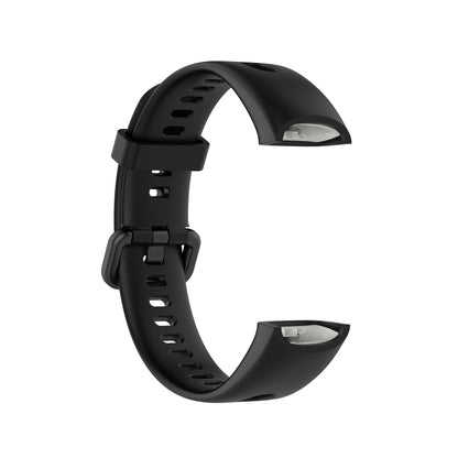 For Huawei Honor Band 5i / Band 4 Metal Buckle Silicone Watch Band, Size: Free Size(Black) by bashfashion