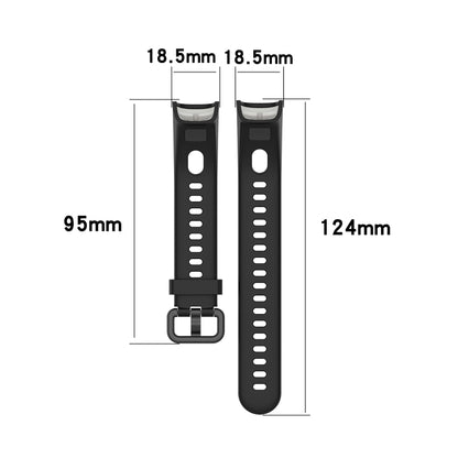 For Huawei Honor Band 5i / Band 4 Metal Buckle Silicone Watch Band, Size: Free Size(Black) by bashfashion