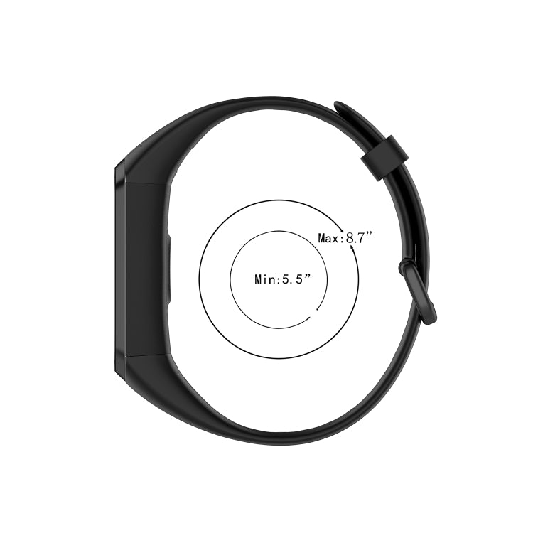 For Huawei Honor Band 5i / Band 4 Metal Buckle Silicone Watch Band, Size: Free Size(Black) by bashfashion