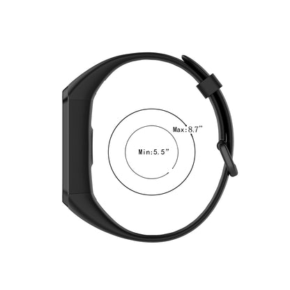 For Huawei Honor Band 5i / Band 4 Metal Buckle Silicone Watch Band, Size: Free Size(Black) by bashfashion