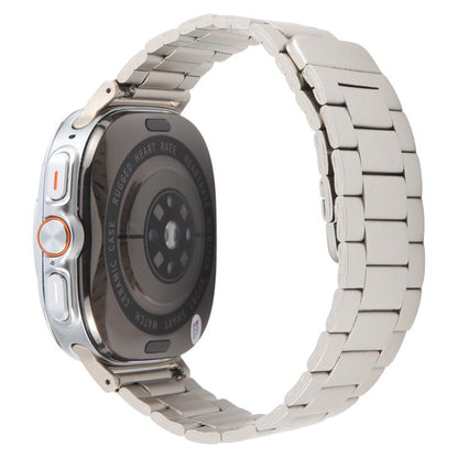 For Samsung Galaxy Watch Ultra 47mm / Ultra 2025 Three-beads Magnetic Steel Watch Band(Starlight) by bashfashion