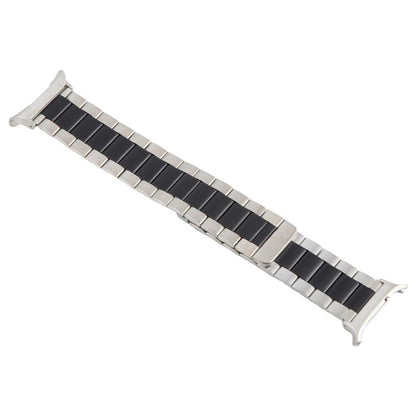 For Samsung Galaxy Watch Ultra 47mm / Ultra 2025 Three-beads Magnetic Steel Watch Band(Silver Black) by bashfashion