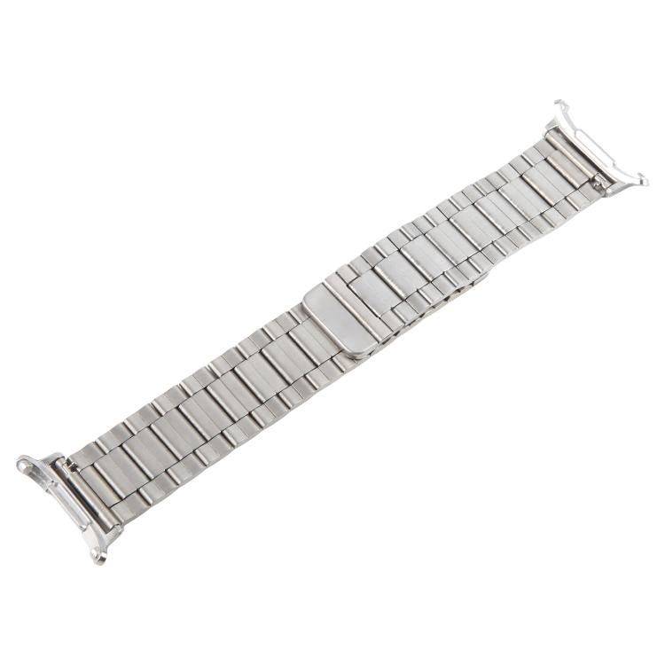 For Samsung Galaxy Watch Ultra 47mm / Ultra 2025 Three-beads Magnetic Steel Watch Band(Silver Black) by bashfashion