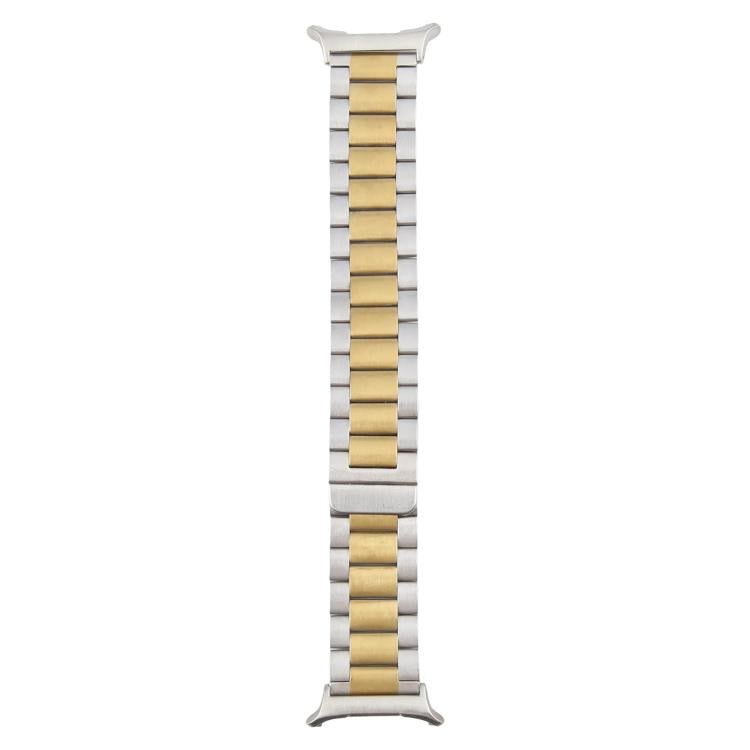 For Samsung Galaxy Watch Ultra 47mm / Ultra 2025 Three-beads Magnetic Steel Watch Band(Silver Gold) by bashfashion