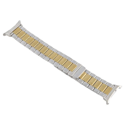 For Samsung Galaxy Watch Ultra 47mm / Ultra 2025 Three-beads Magnetic Steel Watch Band(Silver Gold) by bashfashion