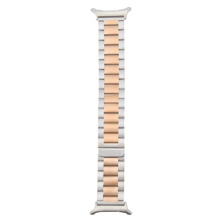 For Samsung Galaxy Watch Ultra 47mm / Ultra 2025 Three-beads Magnetic Steel Watch Band(Silver Rose Gold) by bashfashion