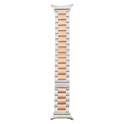 For Samsung Galaxy Watch Ultra 47mm / Ultra 2025 Three-beads Magnetic Steel Watch Band(Silver Rose Gold) by bashfashion