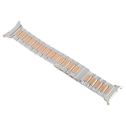 For Samsung Galaxy Watch Ultra 47mm / Ultra 2025 Three-beads Magnetic Steel Watch Band(Silver Rose Gold) by bashfashion