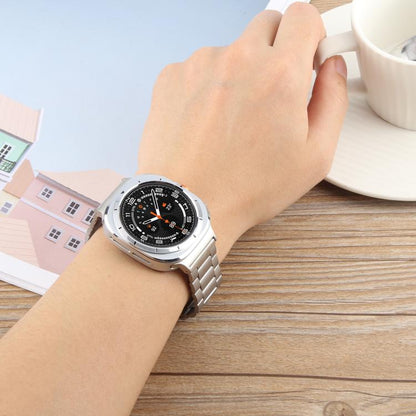 For Samsung Galaxy Watch Ultra 47mm / Ultra 2025 Three-beads Magnetic Steel Watch Band(Starlight) by bashfashion