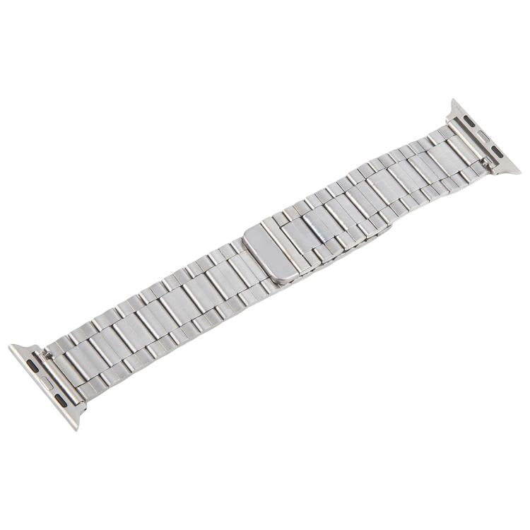 For Apple Watch 46mm / 49mm / 45mm / 44mm Three-beads Magnetic Steel Watch Band(Silver) by bashfashion