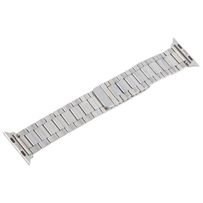 For Apple Watch 46mm / 49mm / 45mm / 44mm Three-beads Magnetic Steel Watch Band(Silver) by bashfashion