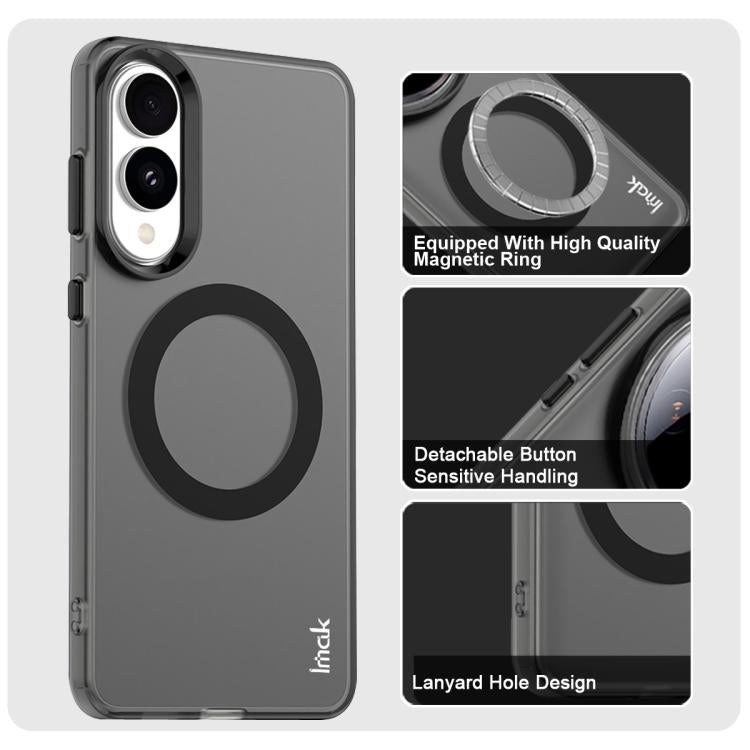 For Samsung Galaxy S25 Edge 5G IMAK Candy Series Shockproof MagSafe Phone Case(Black) by imak