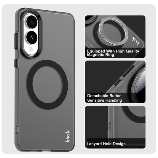 For Samsung Galaxy S25 Edge 5G IMAK Candy Series Shockproof MagSafe Phone Case(Black) by imak