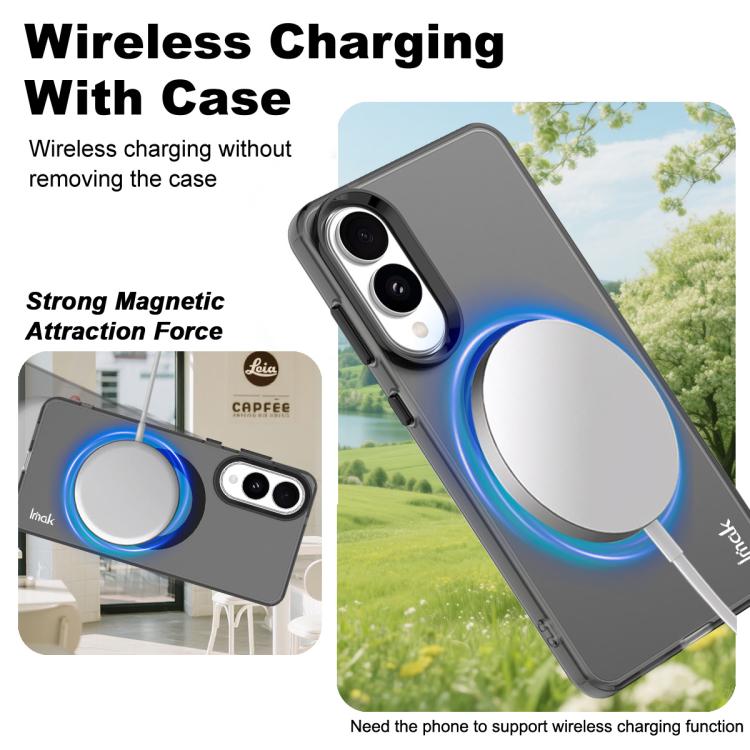 For Samsung Galaxy S25 Edge 5G IMAK Candy Series Shockproof MagSafe Phone Case(Black) by imak