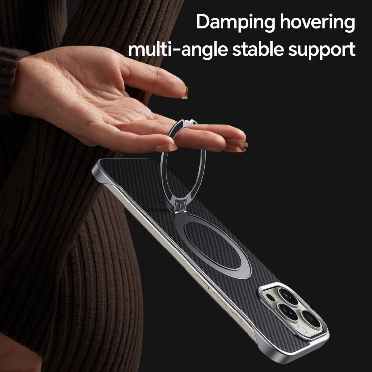 For iPhone 16 Pro SULADA Kevlar Texture MagSafe Magnetic Holder Phone Case(Purple) by SULADA