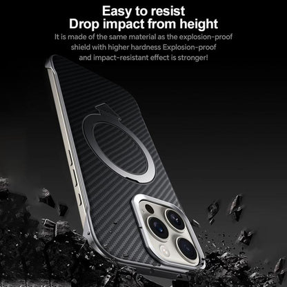 For iPhone 16 Plus SULADA Kevlar Texture MagSafe Magnetic Holder Phone Case(Brown) by SULADA