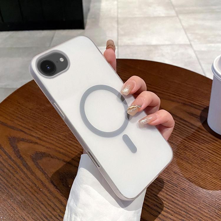 For iPhone 16e Ice Fog MagSafe PC Phone Case(Titanium Grey) by bashfashion