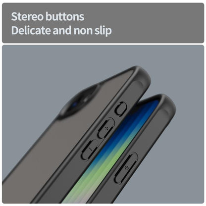 For iPhone 16e Fan Dun Series TPU Hybrid PC Frosted Phone Case(Black) by bashfashion