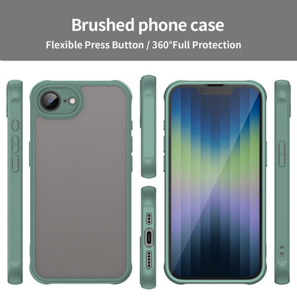 For iPhone 16e Fan Dun Series TPU Hybrid PC Frosted Phone Case(Green) by bashfashion