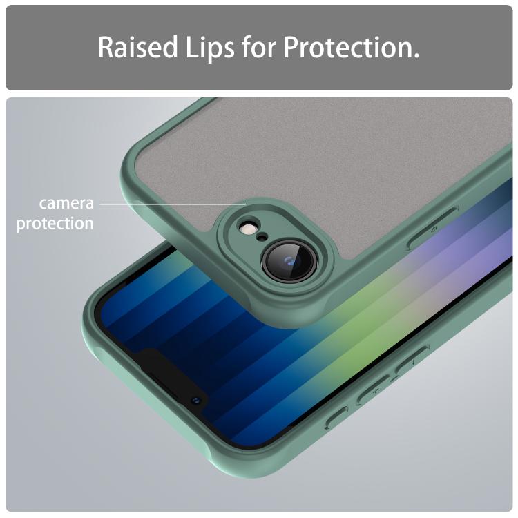 For iPhone 16e Fan Dun Series TPU Hybrid PC Frosted Phone Case(Green) by bashfashion