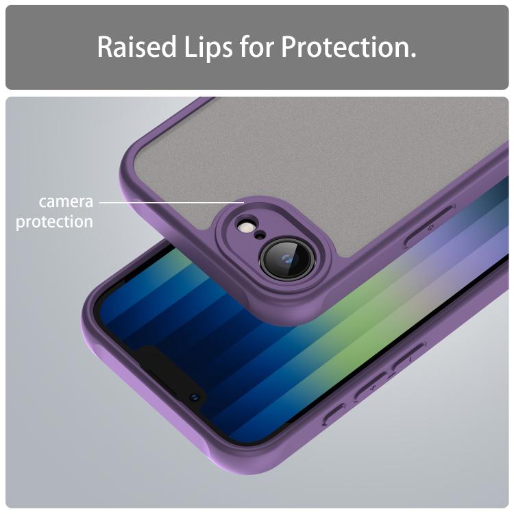 For iPhone 16e Fan Dun Series TPU Hybrid PC Frosted Phone Case(Purple) by bashfashion