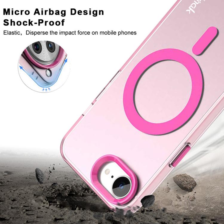 For iPhone 16e IMAK Candy Series Shockproof MagSafe Phone Case(Blue) by imak