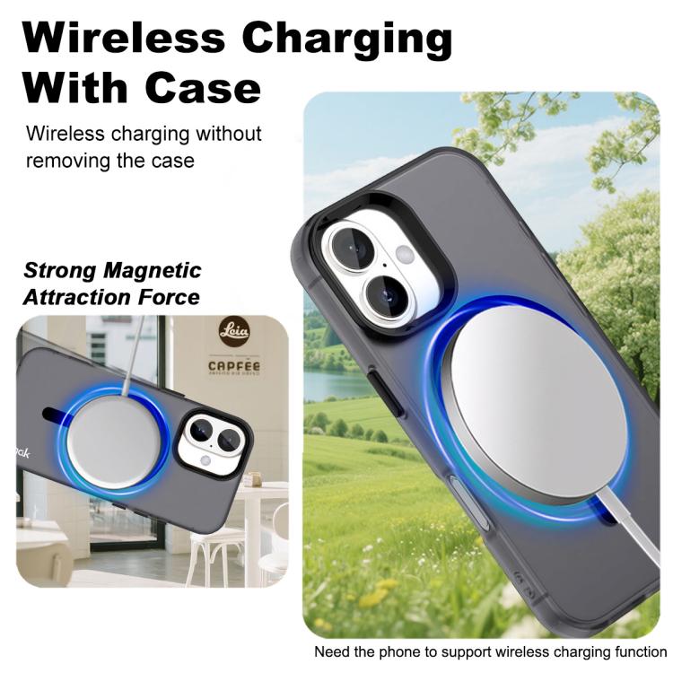 For iPhone 17 IMAK Candy Series Shockproof MagSafe Phone Case(Black) by imak