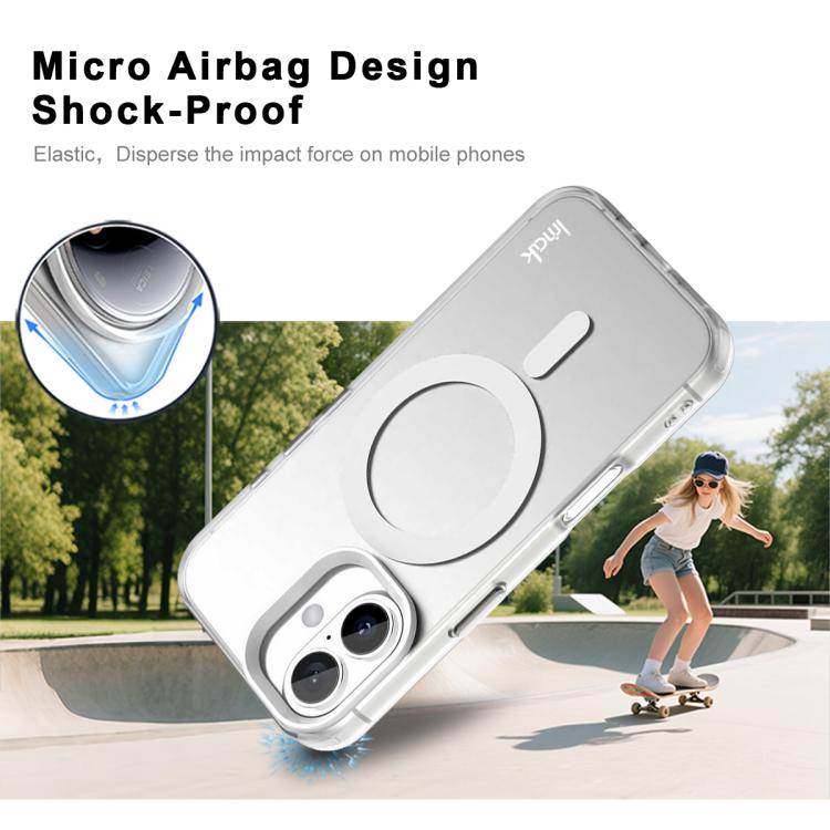 For iPhone 17 IMAK Candy Series Shockproof MagSafe Phone Case(White) by imak