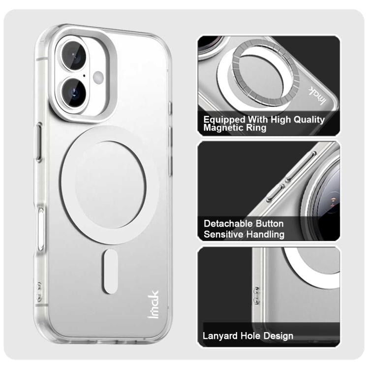 For iPhone 17 IMAK Candy Series Shockproof MagSafe Phone Case(White) by imak