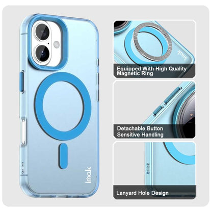 For iPhone 17 IMAK Candy Series Shockproof MagSafe Phone Case(Blue) by imak