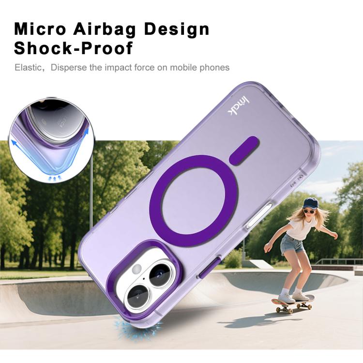 For iPhone 17 IMAK Candy Series Shockproof MagSafe Phone Case(Purple) by imak