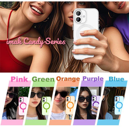 For iPhone 17 IMAK Candy Series Shockproof MagSafe Phone Case(Purple) by imak