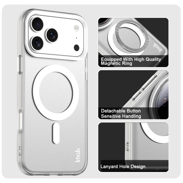 For iPhone 17 Pro Max IMAK Candy Series Shockproof MagSafe Phone Case(White) by imak