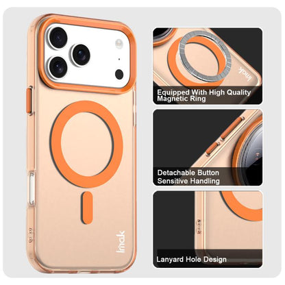 For iPhone 17 Pro Max IMAK Candy Series Shockproof MagSafe Phone Case(Orange) by imak