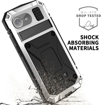 For iPhone 16e IP68 Waterproof Dustproof Shockproof Phone Case(Silver) by bashfashion