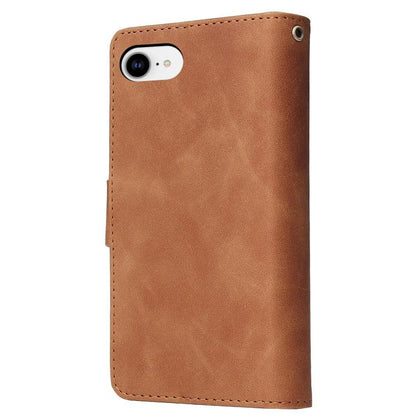 For iPhone 16e Multifunctional Multi-Card Wallet Phone Leather Case(Brown) by bashfashion