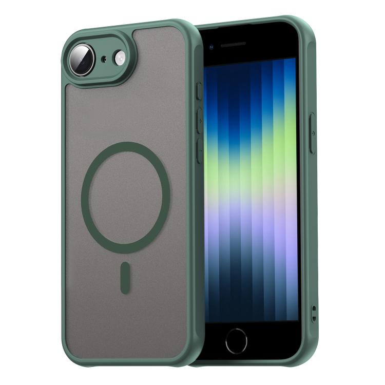 For iPhone 16e Fan Dun Series TPU Hybrid PC Frosted Magsafe Phone Case(Green) by bashfashion