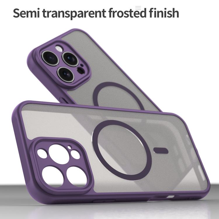 For iPhone 16e Fan Dun Series TPU Hybrid PC Frosted Magsafe Phone Case(Purple) by bashfashion