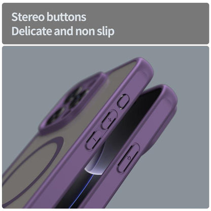 For iPhone 16e Fan Dun Series TPU Hybrid PC Frosted Magsafe Phone Case(Purple) by bashfashion