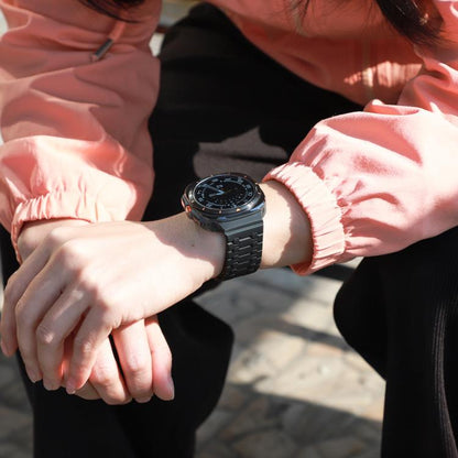 For Samsung Galaxy Watch Ultra 47mm / Ultra 2025 AP Dual Color Magnetic Silicone Watch Band(Black) by bashfashion