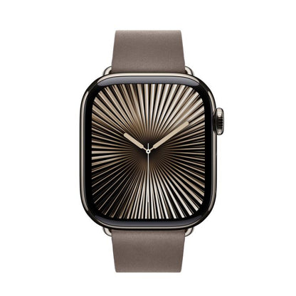 For Apple Watch 46mm / 49mm / 45mm / 44mm Modern Style Leather Watch Band(Dark Brown) by bashfashion