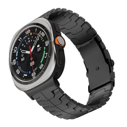 For Samsung Galaxy Watch Ultra 47mm / Ultra 2025 Split Safety Buckle Titanium Alloy Watch Band(Black) by bashfashion