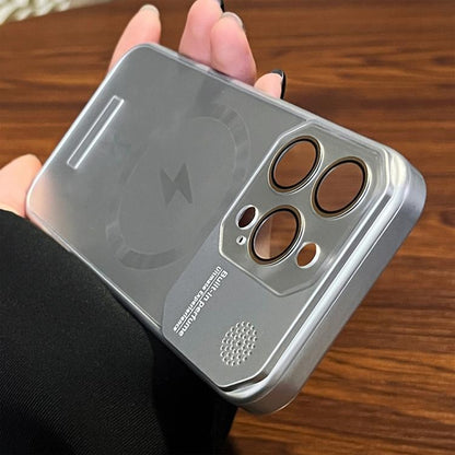 For iPhone 15 Plus Frameless Aromatherapy MagSafe Magnetic PC Phone Case(Titanium Grey) by bashfashion