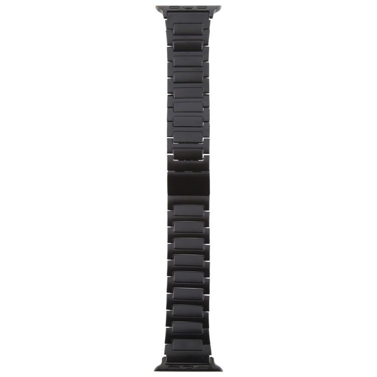 For Apple Watch 42mm / 41mm / 40mm / 38mm I-Shaped Folding Magnetic Buckle Metal Watch Band(Black) by bashfashion